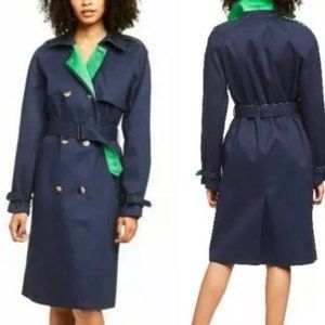 Phillip Lim Navy Blue/Green Trench Coat